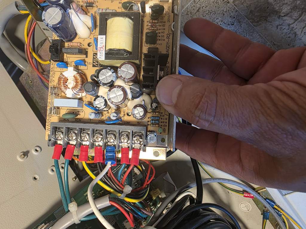 Customer photo: Can the LCTC HDR Series DIN Rail Switching Power Supply replace a bare circuit board internal power supply?